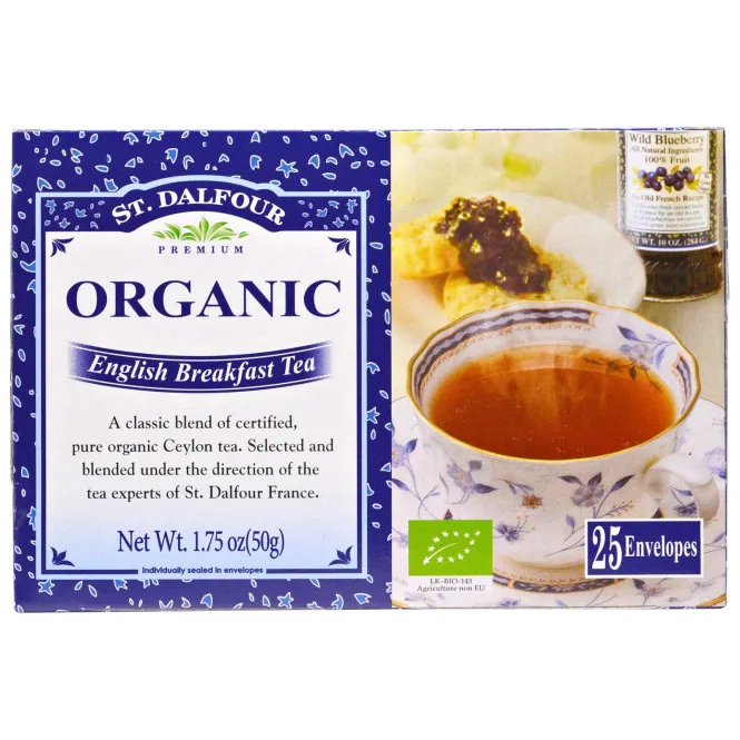 St. Dalfour, Органический чай English Breakfast, 25 пакетиков, 50 г