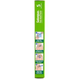 Salonpas, Болеутолящий пластырь при артрите, с ароматом мяты, 5 пластырей - 7 x 10 см