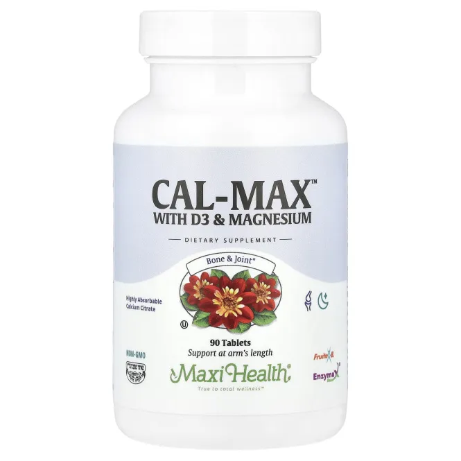 Maxi Health, Cal-Max™, с витамином D3 и магнием, 90 таблеток