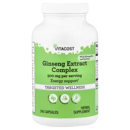 Vitacost, комплекс с экстрактом женьшеня, 240 капсул