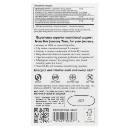 NaturesPlus, Her Journey™ Teen, мультивитамины для приема один раз в день, 30 таблеток