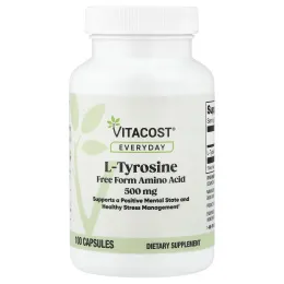 Vitacost, Everyday, L-тирозин, 500 мг, 100 капсул