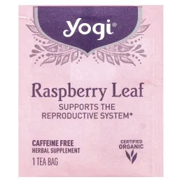 Yogi Tea, листья органической малины для женщин, без кофеина, 16 чайных пакетиков, 29 г (1,02 унции)