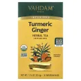 VAHDAM India, Infusions, травяной чай, куркума и имбирь, без кофеина, 18 пакетиков для заваривания, 32,4 г (1,14 унции)