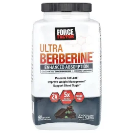 Force Factor, Ultra Berberine ™, шоколад и мята, 60 жевательных таблеток