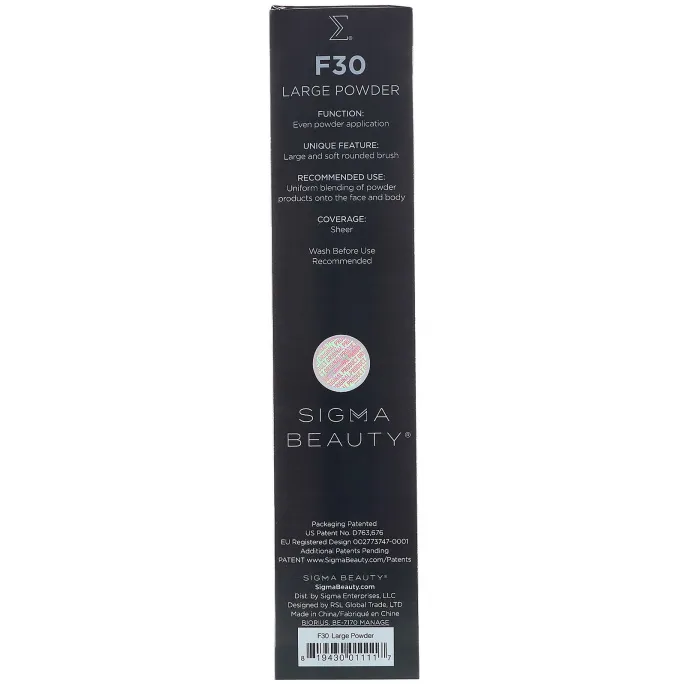 Sigma, F30, Large Powder, большая кисть для пудры, 1 шт.