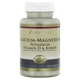 LifeTime Vitamins, Кальций и магний, калий, витамин D и бор, 120 капсул