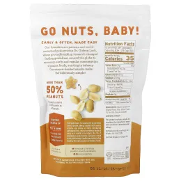 Mission MightyMe, Nutty Puffs, органическая арахисовая паста, 42 г (1,5 унции)