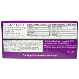 HealthSmart Foods, Inc., Комочки из молочного шоколада и орехов пекан ЧокоРайт, 16 шт., по 1,13 унции (32г) каждый