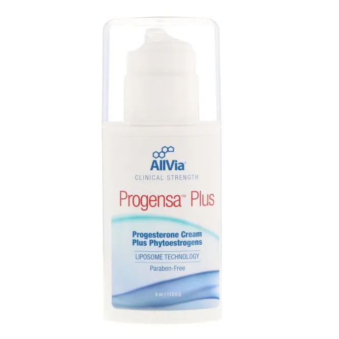 AllVia, Progensa Plus, Progestrone Cream, Unscented, 4 oz (113.6 g)