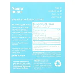 NeuroGum, NeuroMints, энергия и концентрация, перечная мята, 6 пакетиков по 12 шт.