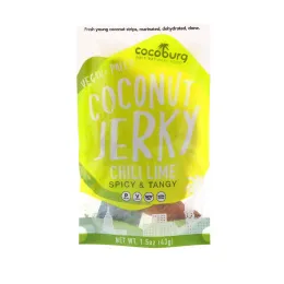 Cocoburg LLC, Кокос вяленый, чили и лайм, 1,5 унц. (43 г)