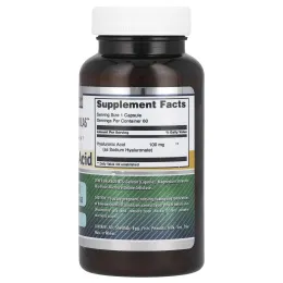 Amazing Nutrition, Гиалуроновая кислота, 100 мг, 60 капсул