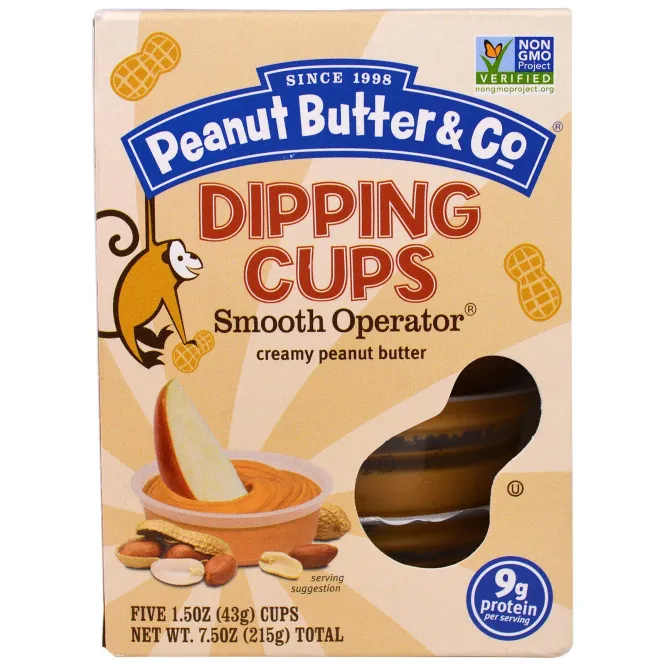Peanut Butter & Co., "Великий комбинатор", густая арахисовая паста в удобных стаканчиках для макания, 5 стаканчиков по 1,5 унций (43 г)