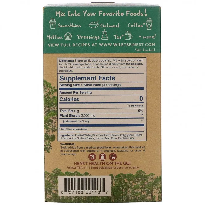 Wiley's Finest, Bold Heart by Cardiosmile, Original Unsweetened, 30 Liquid Stick Packs, 0.36 fl oz (10.5 ml) Each