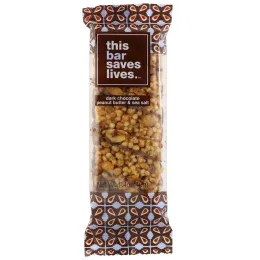 This Bar Saves Lives, LLC, Арахисовое масло с темным шоколадом и морской солью, 12 батончиков, 1,4 унции (40 г)