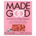 MadeGood, Crispy Squares, клубника, 6 батончиков, 22 г (0,78 унции)
