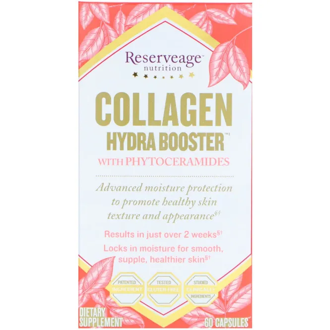 ReserveAge Nutrition, Collagen Hydra Protect, с керамидами, 60 капсул