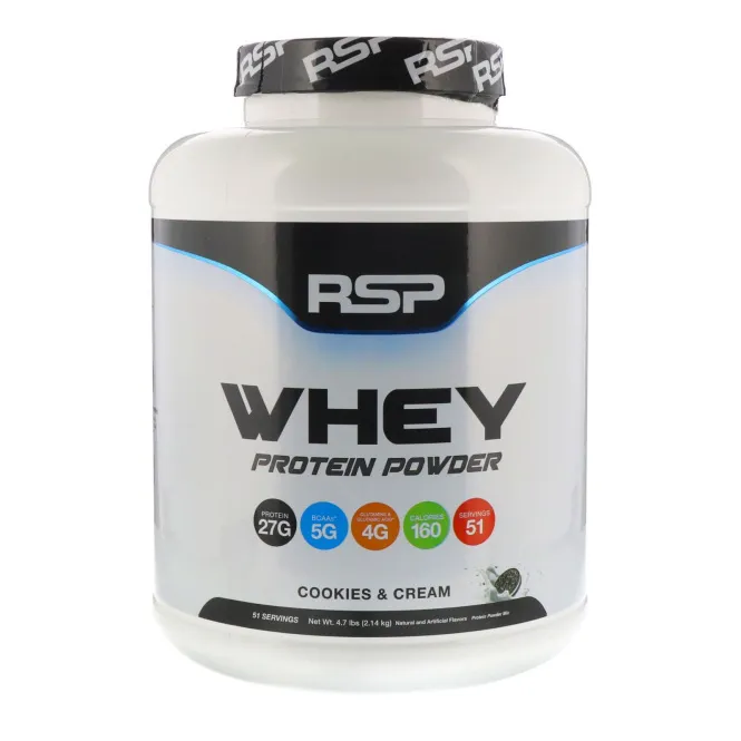 RSP Nutrition, Сывороточный протеин в виде порошка, печенье со сливками, 4,7 фунта (2,14 кг)