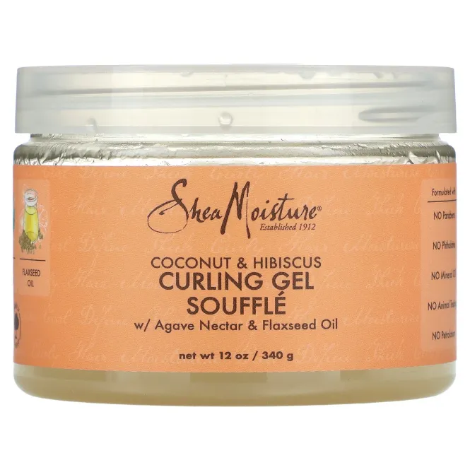SheaMoisture, гель-суфле для вьющихся волос с кокосом и гибискусом, 340 г (12 унций)