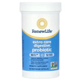 Renew Life, Ultimate Flora, пробиотик с повышенной силой действия, 50 млрд живых культур, 60 вегетарианских капсул
