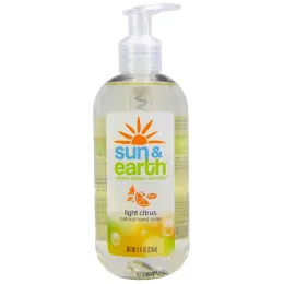 Sun & Earth, Натуральное мыло для рук, легкий цитрус, 8 жидких унций (236 мл)