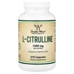 Double Wood Supplements, L-цитруллин, 210 капсул (600 мг в 1 капсуле)