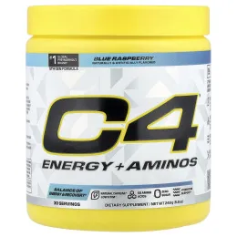 C4 / Cellucor, C4® Energy + Aminos, со вкусом голубой малины, 249 г (8,8 унции)
