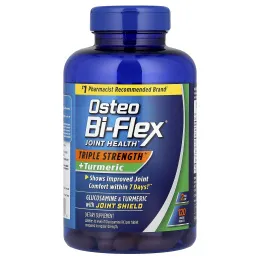 Osteo Bi-Flex, Здоровье суставов + куркума, тройная сила, 120 таблеток, покрытых оболочкой