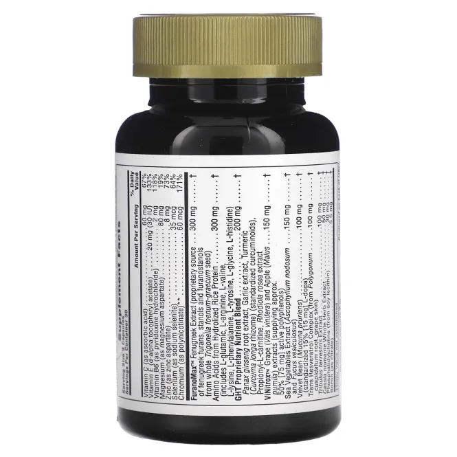 Nature's Plus, GHT Male, гормон роста человека для мужчин, с тестостероном, 90 капсул