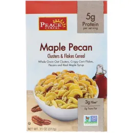 Peace Cereal, кусочки и хлопья, кленовый сироп и пекан, 11 унций (312 г)