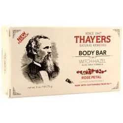 Thayers, Твердое мыло для тела - Лепесток розы гамамелиса 5 унций
