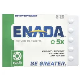 ENADA, The Energizing Co-Enzyme 1, Vitality+, 5 мг, 30 таблеток