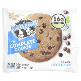 Lenny & Larry's, Complete Cookie, с шоколадными чипсами, 12 шт, одно печенье - 4 унции (113 гр)