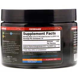 Olympian Labs, Порошок A-AKG, аргинин альфа-кетоглютарат, без ароматизаторов, 90 г