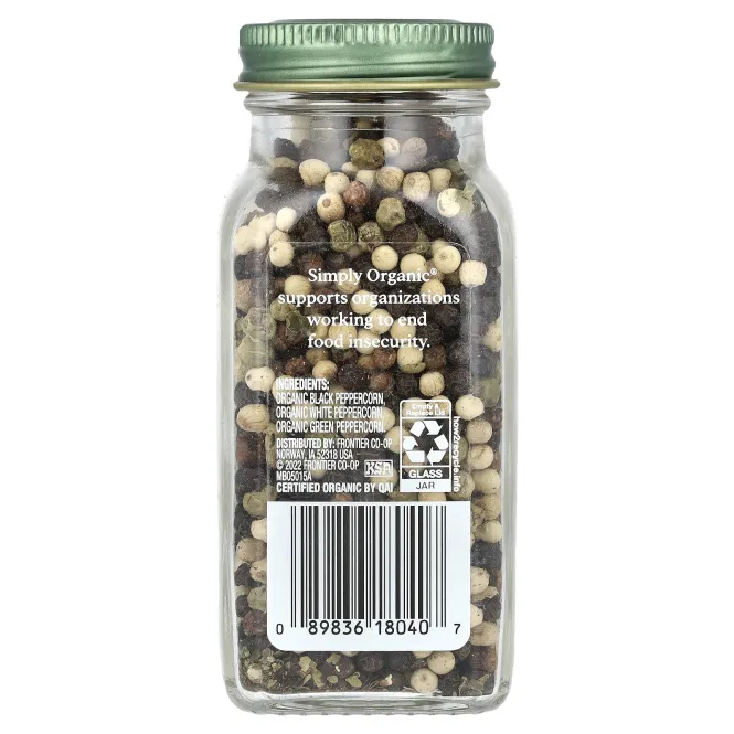 Simply Organic, смесь перцев горошком, 83 г (2,93 унции)