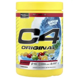 C4 / Cellucor, C4® Original, предтренировочный комплекс, Hawaiian Punch® Fruit Juicy Red™, 450 г (15,9 унции)