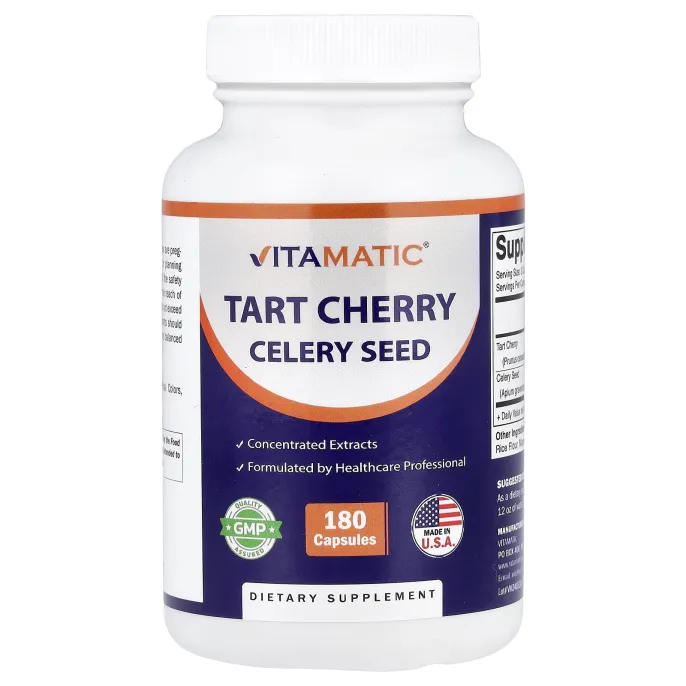 Vitamatic, семена вишни и сельдерея, 180 капсул