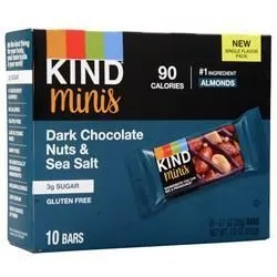 KIND Bars, Мини-бар Темный шоколад с орехами и морской солью 10 батончиков