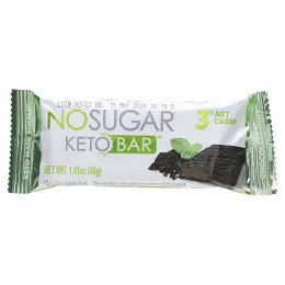 No Sugar Company, Keto Bar™, шоколад и мята, 12 батончиков, по 40 г (1,41 унции)
