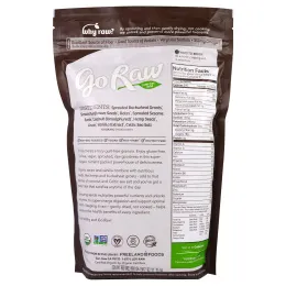 Go Raw, Органическая хрустящая закуска с кокосом, гранола с пророщенными семенами, 1 фунт (454 г)