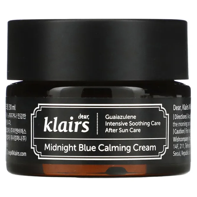 Dear, Klairs, Успокаивающий крем Midnight Blue, 1 унц. (30 мл)