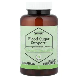 Vitacost, Synergy®, добавка для поддержания уровня сахара в крови, включая джимнему и хром, 90 капсул