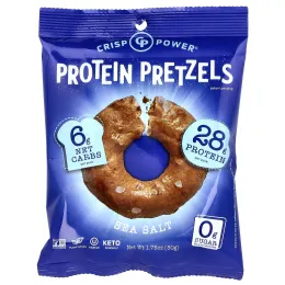 Crisp Power, Протеиновые крендели, морская соль, 6 пакетиков по 50 г (1,75 унции)