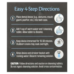 M3 Naturals, Чехол для ванны для зубных протезов, без фильтра, 1 комплект