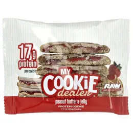 My Cookie Dealer Protein, протеиновое печенье, арахисовая паста и желе, 12 шт. по 63 г (2,2 унции)