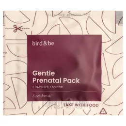 Bird and Be, Gentle Prenatal Pack, 30 веганских пакетиков