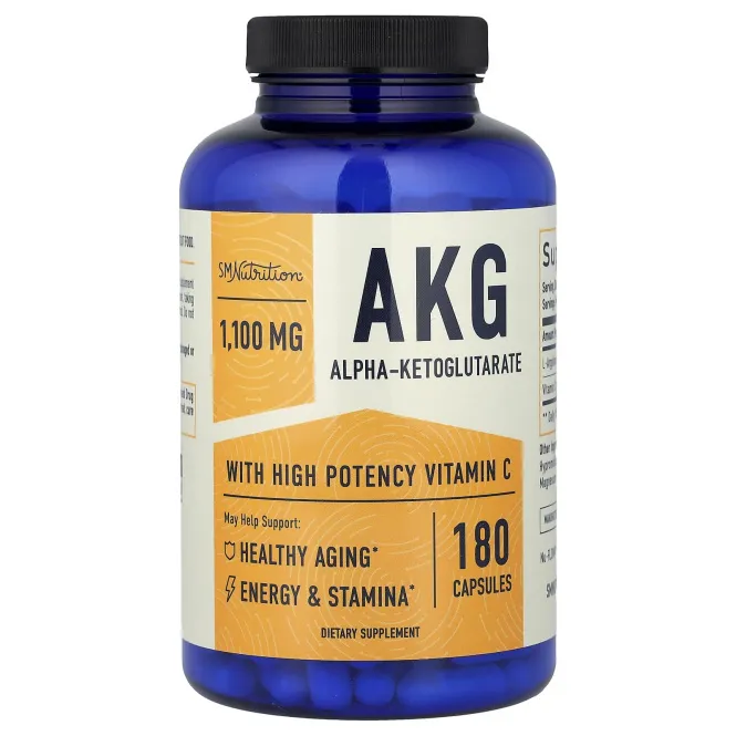 SMNutrition, AKG с витамином C, 180 капсул