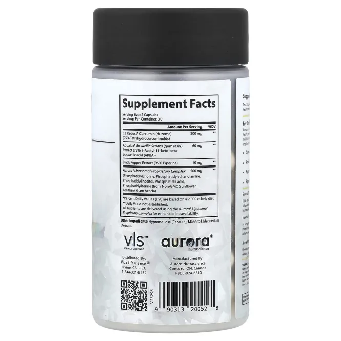Aurora Nutrascience, куркумин, 60 капсул