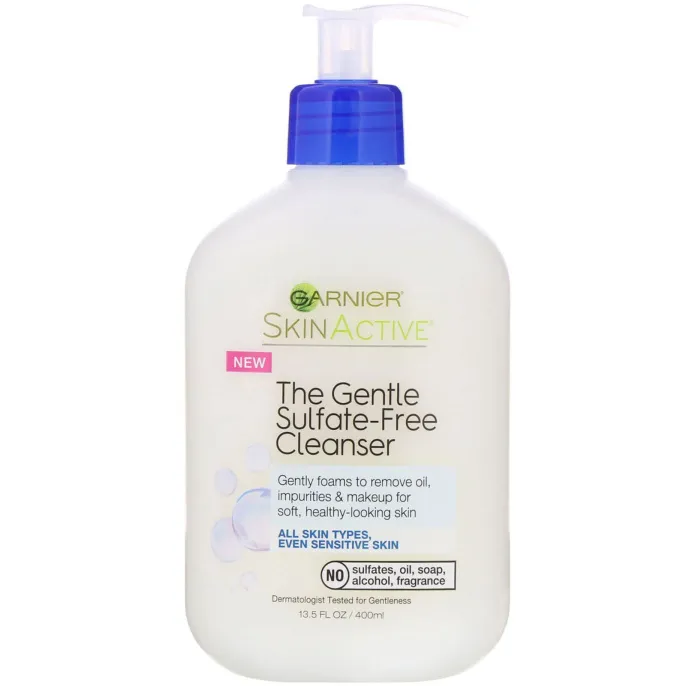 Garnier, SkinActive, мягкий очищающий бессульфатный крем, 400 мл